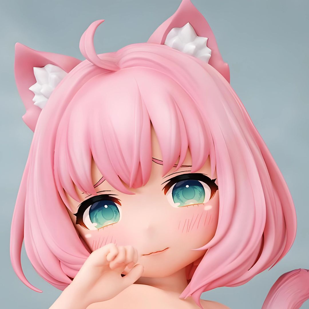 Macaron Chibi Cat figure